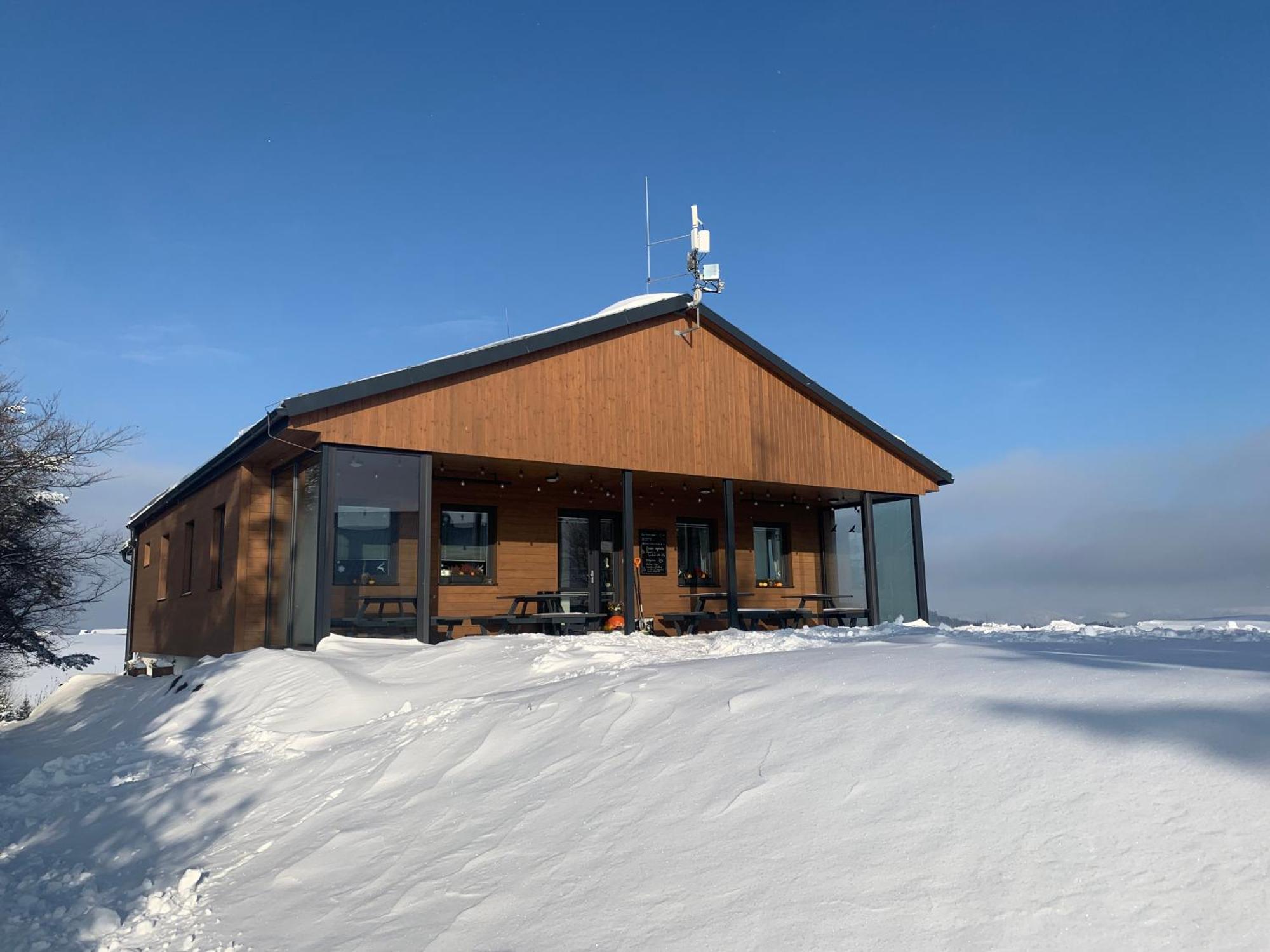 Restaurace A Penzion Gansberg Cotkytle Esterno foto