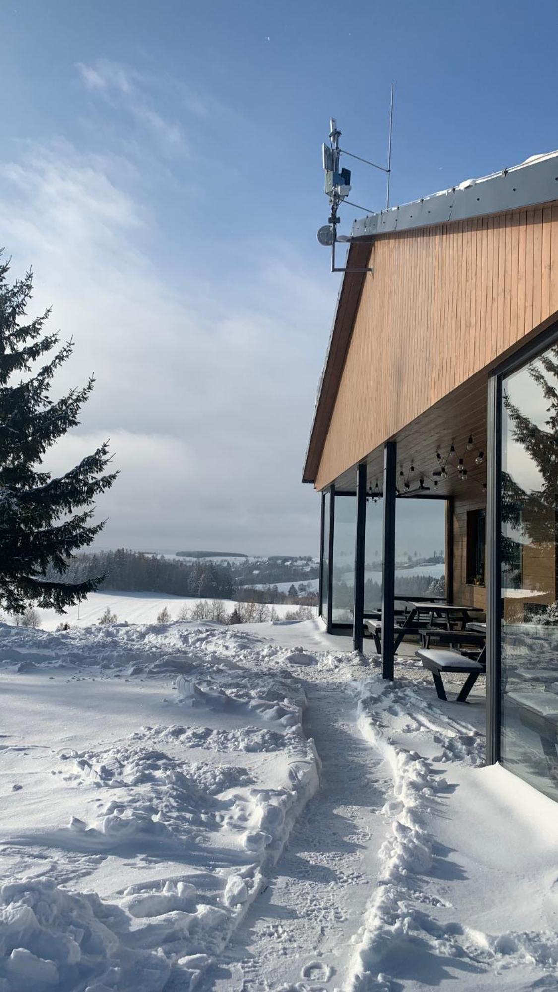 Restaurace A Penzion Gansberg Cotkytle Esterno foto